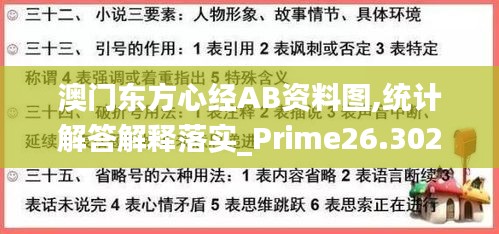 澳门东方心经ab资料图,统计解答解释落实_prime26.302