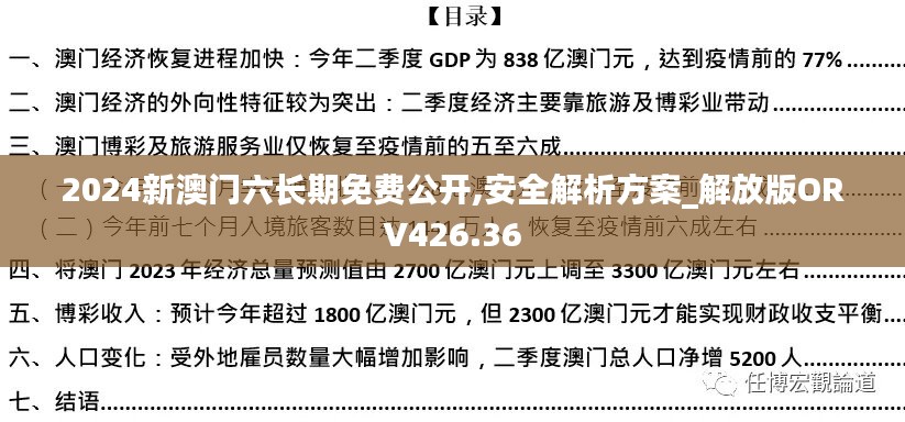 2024新澳门六长期免费公开,安全解析方案_解放版orv426.36