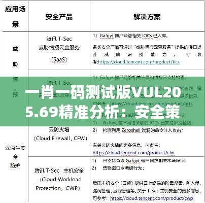 一肖一码测试版vul205.69精准分析：安全策略深度解读