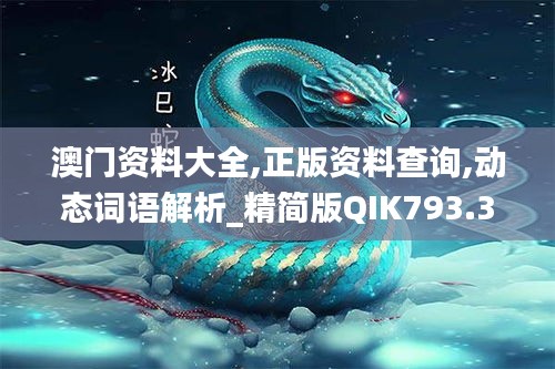 澳门资料大全,正版资料查询,动态词语解析_精简版qik793.33