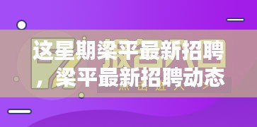 本周梁平最新招聘动态及职业机遇探寻概览